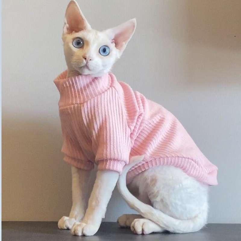 猫服  防寒服 | ネコちゃん用リブニットセーター