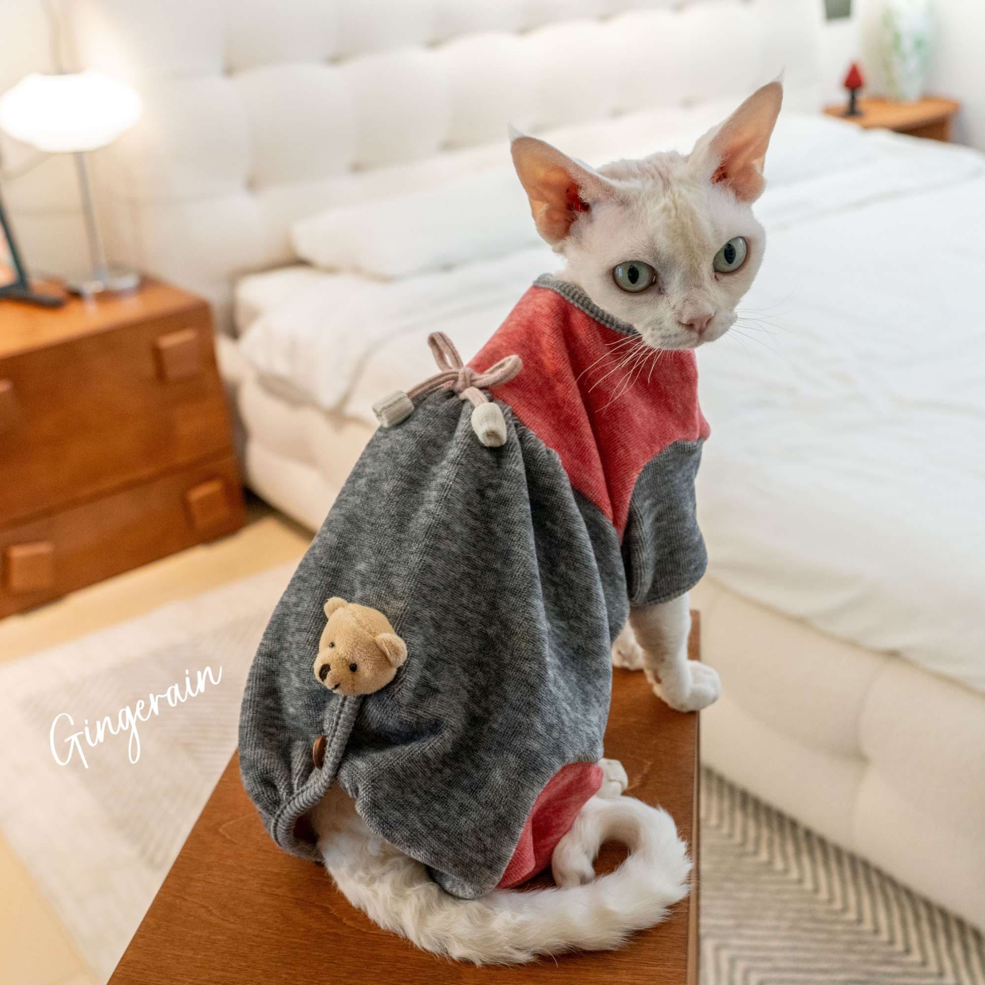 猫服  防寒服 | もこもこキャットロンパース