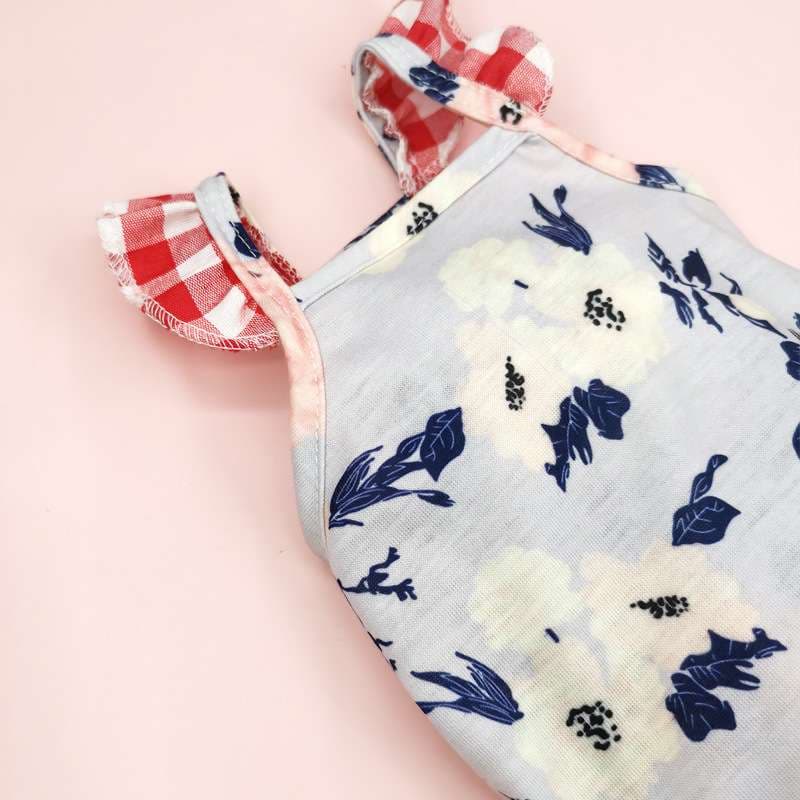 猫服  洋服 | 花柄ワンピース風猫用ベスト