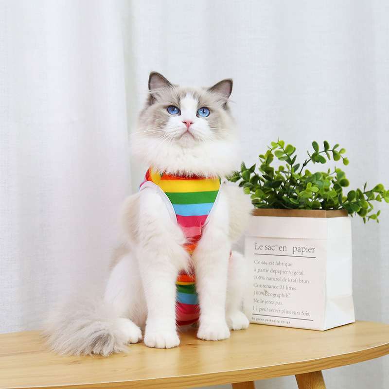 猫服  洋服 | ねこちゃん用かわいい総柄ロンパース