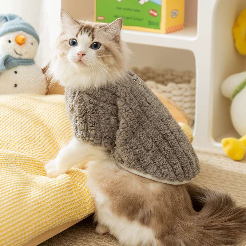 猫服  防寒服 | もこもこ猫ちゃんベスト