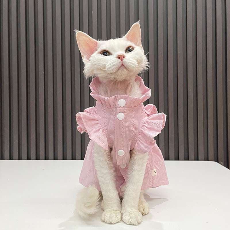 猫服  洋服 | ふんわりフリルワンピース