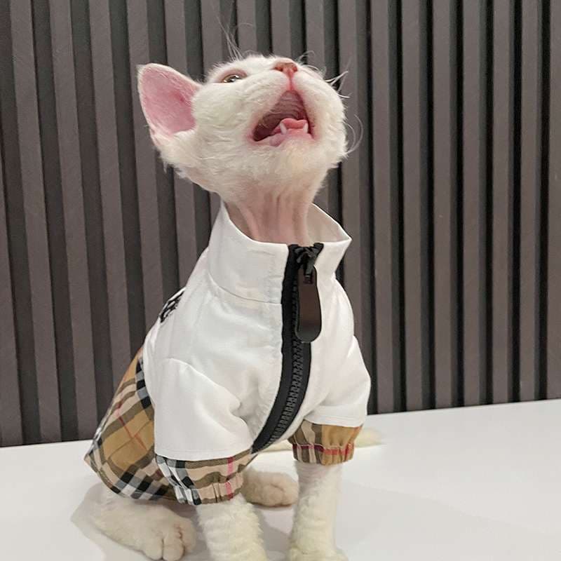 猫服  洋服 | チェック柄ジャンパースカート風
