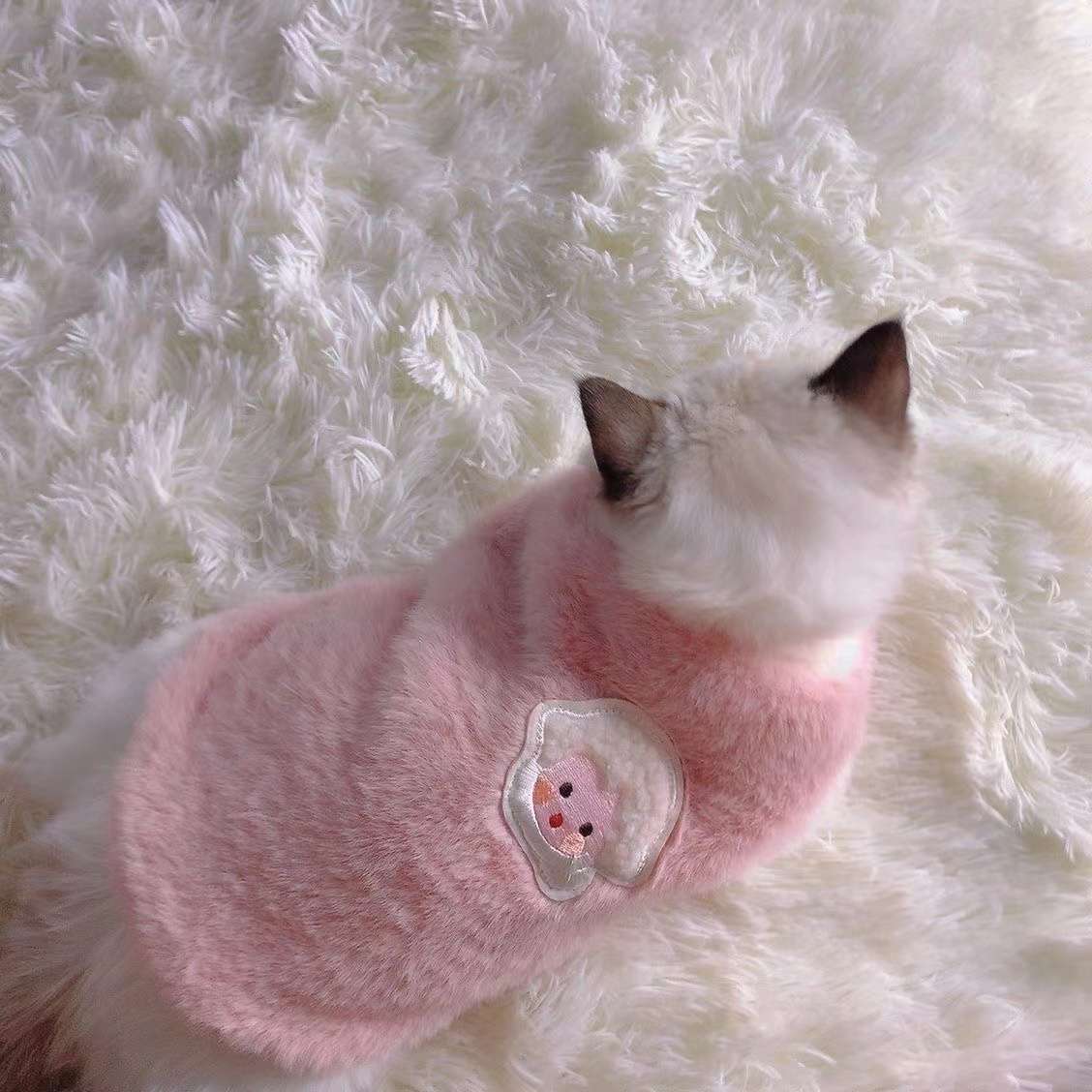 猫服  防寒服 | モフモフ天使のおくるみワンピース