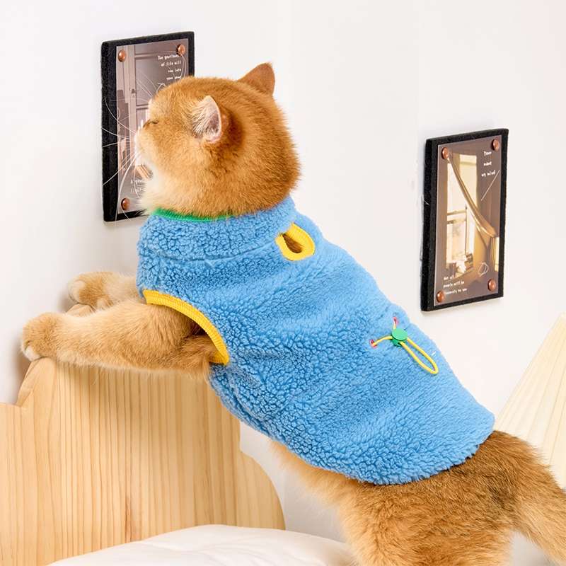 猫服  防寒服 | もこもこベスト型キャットウェア