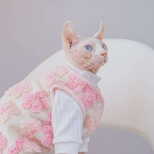 猫服  スフィンクス | もこもこ桜スフィンクスベスト