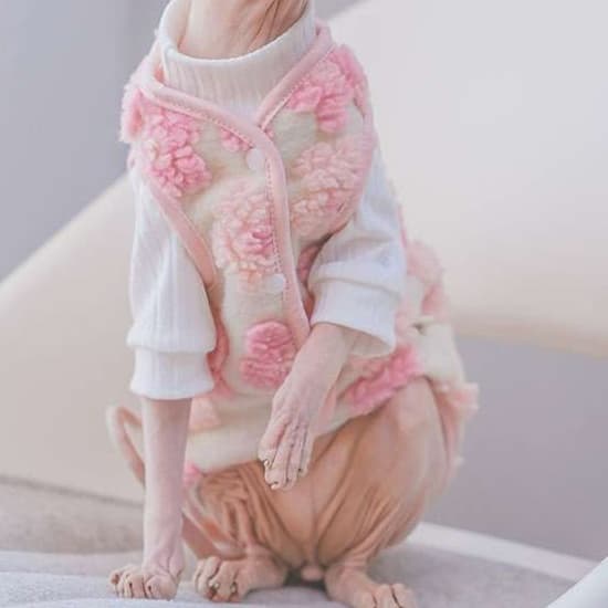 猫服  スフィンクス | もこもこ桜スフィンクスベスト