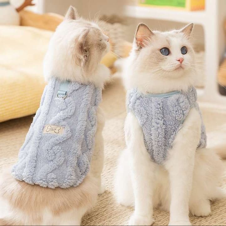猫服  防寒服 | もこもこ猫ちゃんベスト