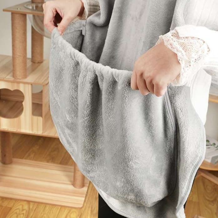 猫服  抱っこ服 | 猫専用ポケット付きあったかガウン