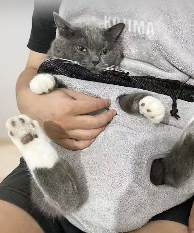 猫服  抱っこ服 | ふわもこ猫ちゃん抱っこバッグ