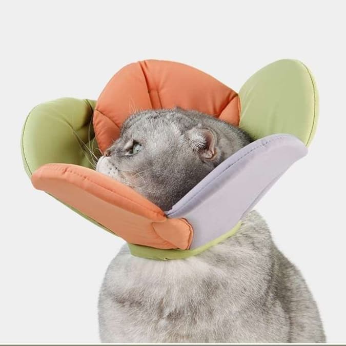 猫服 猫 エリザベスカラー | お花型ペット用保護具