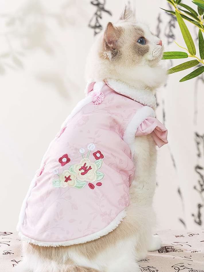 猫服  防寒服 | ふわもこ猫ちゃんの優雅な術後服