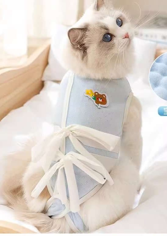 猫服  洋服 | もふもふ猫ちゃんの安心術後服