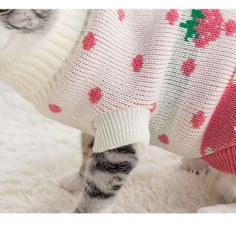 猫服  防寒服 | ふわもこクリスマスニットウェア
