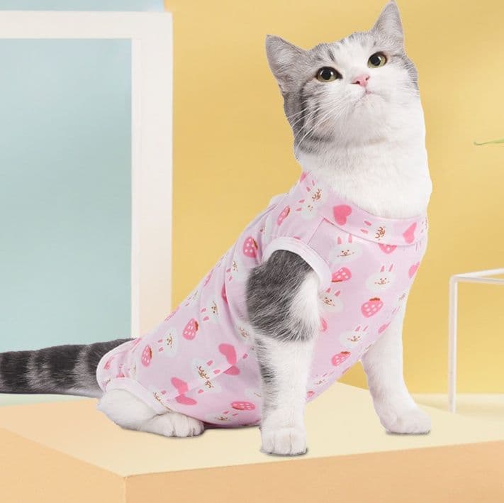 猫服  自由伸縮ノースリーブ術後服