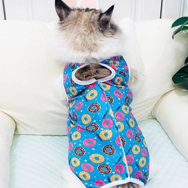 猫服  やさしいリボン結び術後服