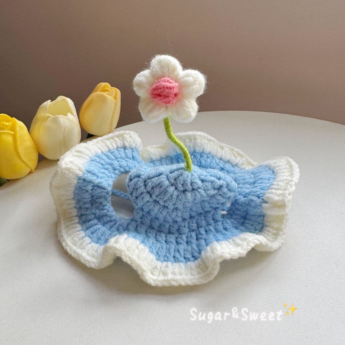 猫服  帽子 | もこもこお花ニャンコ帽子