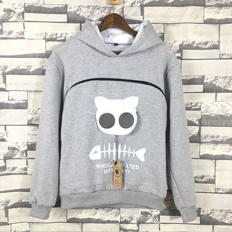 猫服  抱っこ服 | ねこ抱っこパーカー フィッシュボーン