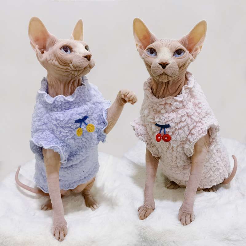 猫服  スフィンクス | もこもこフルーツ柄スフィンクス用パーカー