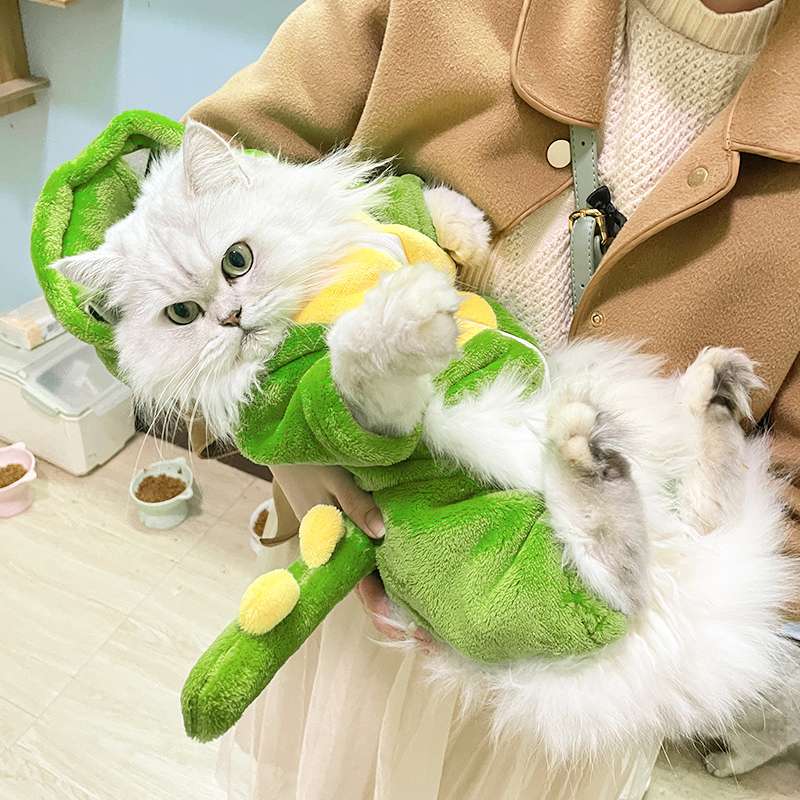 猫服  コスプレ | モフモフ恐竜パーカー 猫用コスチューム