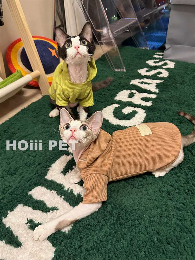 猫服  防寒服 | もこもこパーカー猫ちゃん快適ウェア