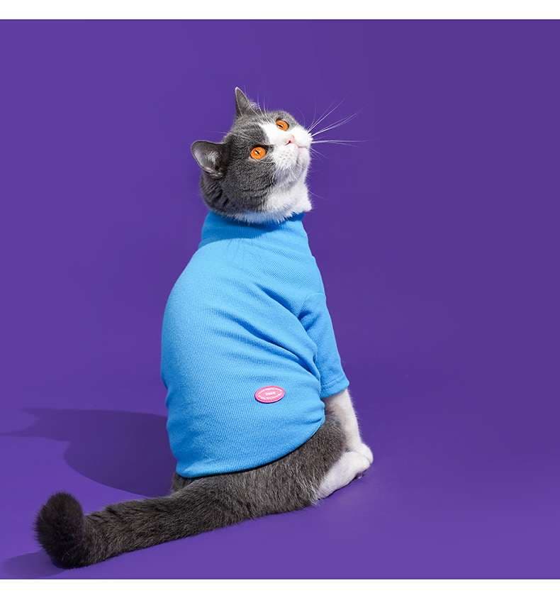 猫服  防寒服 | モコモコ猫ちゃん用タートルネックセーター