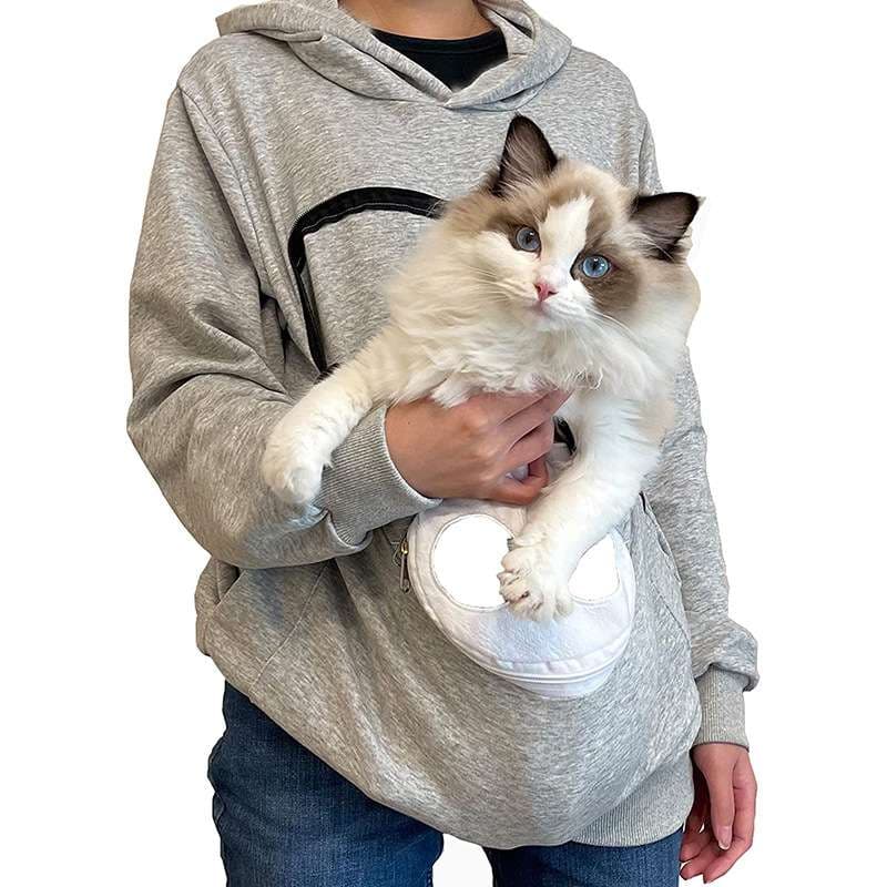 猫服  抱っこ服 | ふわもこペット抱っこパーカー