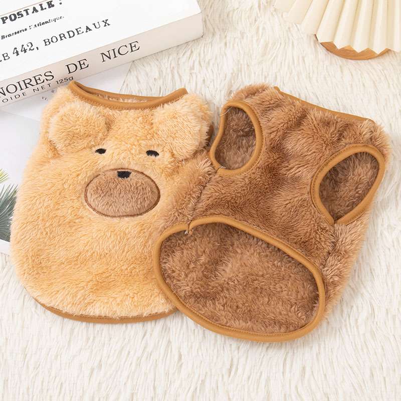 猫服  防寒服 | もこもこクマさん猫用パーカー