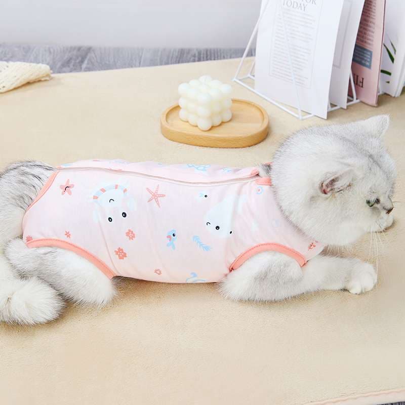 猫服  術後服 | 猫用かわいい術後服ロンパース
