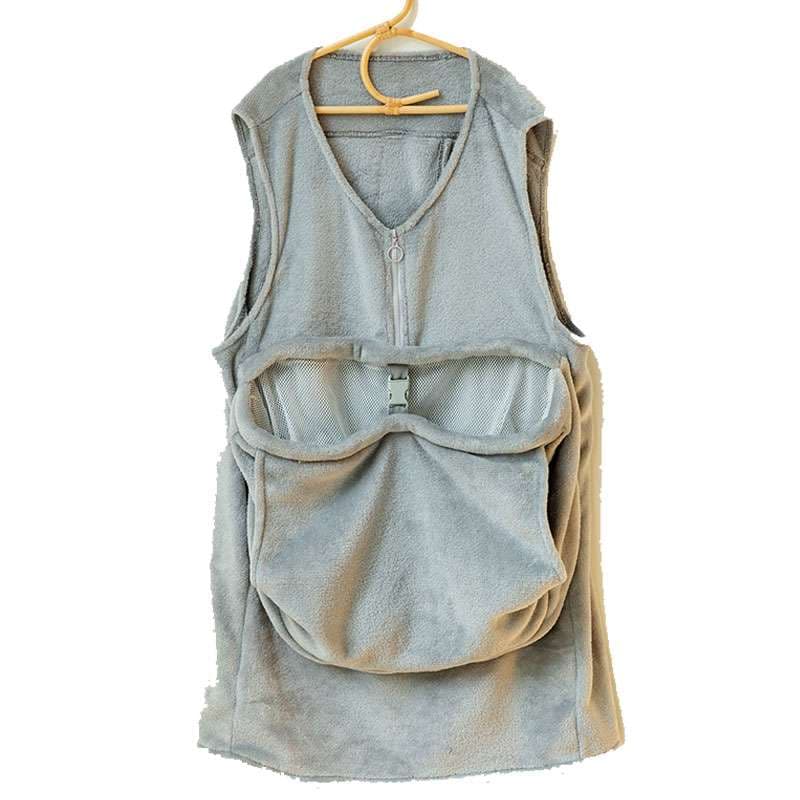 猫服  抱っこ服 | 冬にぴったりの着る毛布！もふもふキャットポーチ付
