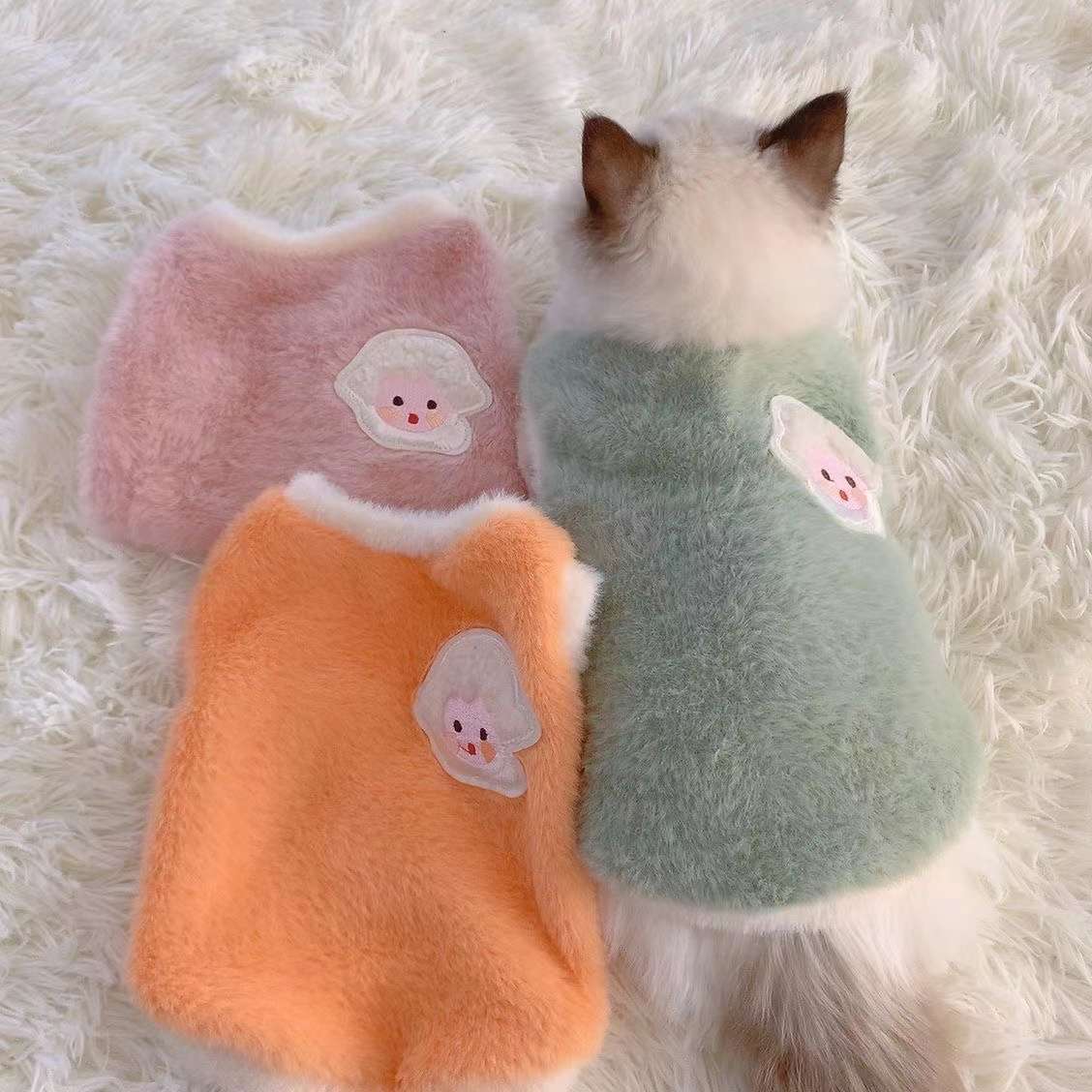 猫服  防寒服 | モフモフ天使のおくるみワンピース