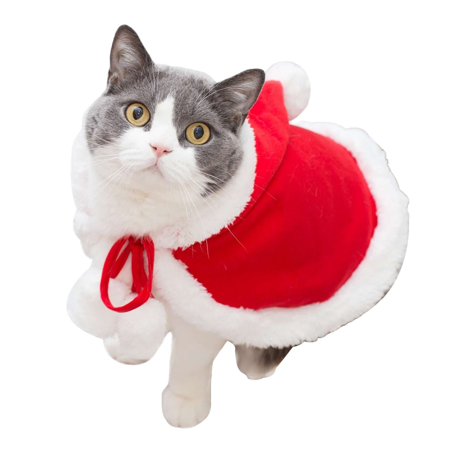 猫服  コスプレ | ペット用サンタクロース風マント