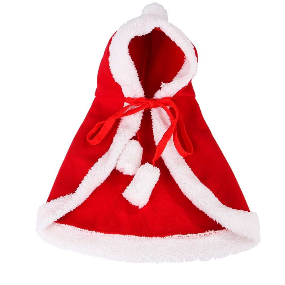猫服  コスプレ | 猫用サンタクロースマント クリスマスコスチューム