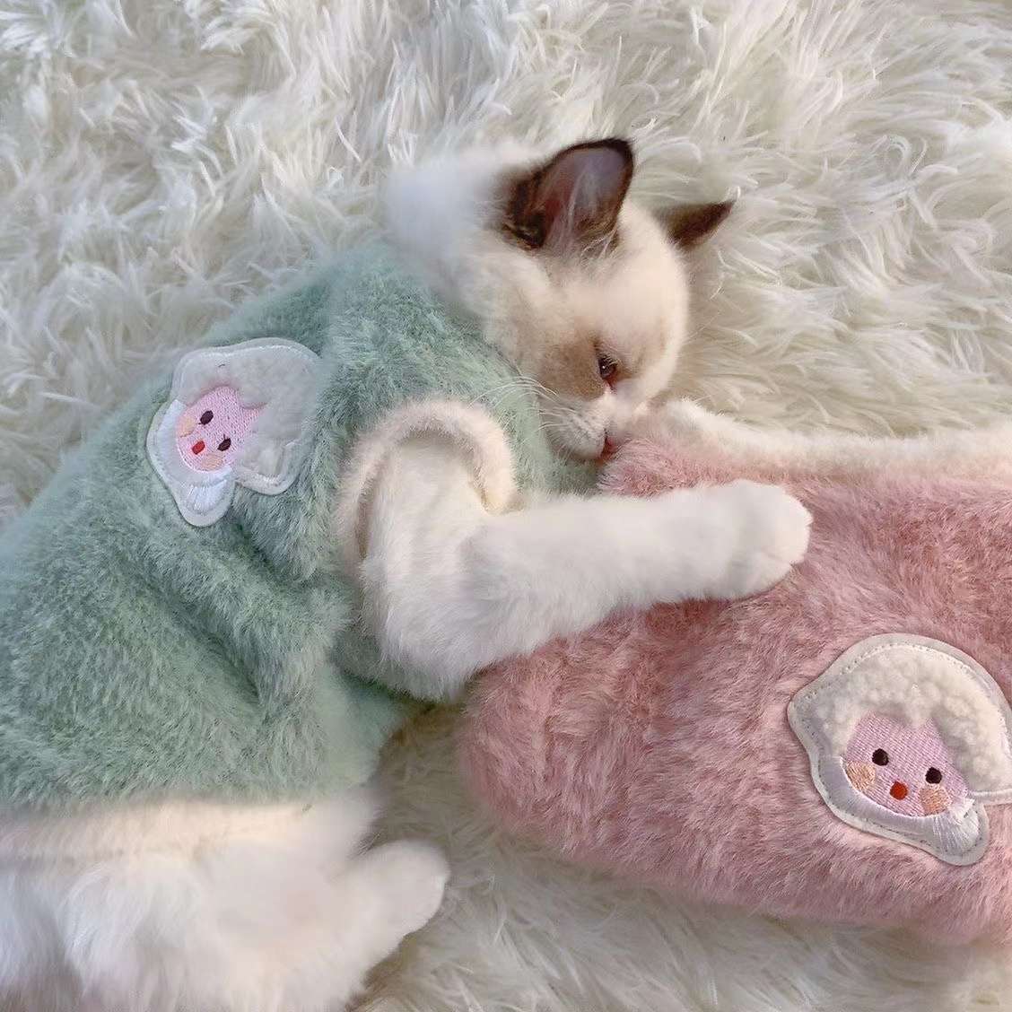 猫服  防寒服 | ふわもこ天使の羽ペット服