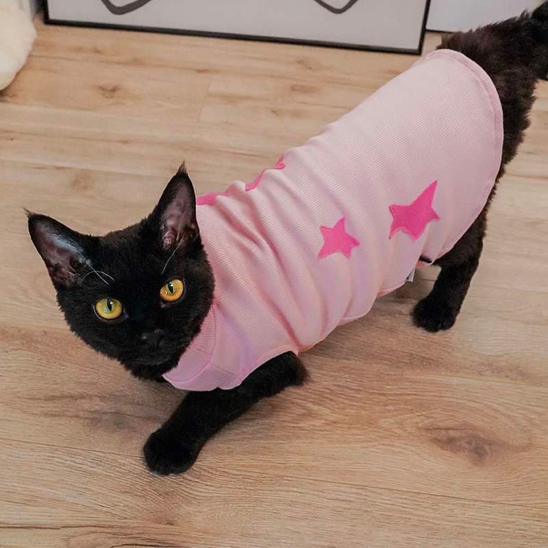 猫服  洋服 | ふわもこ星柄タンクトップ