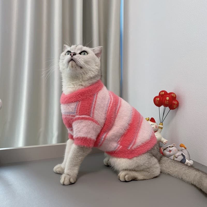 猫服 防寒服ふわふわもこもこ猫用セーター