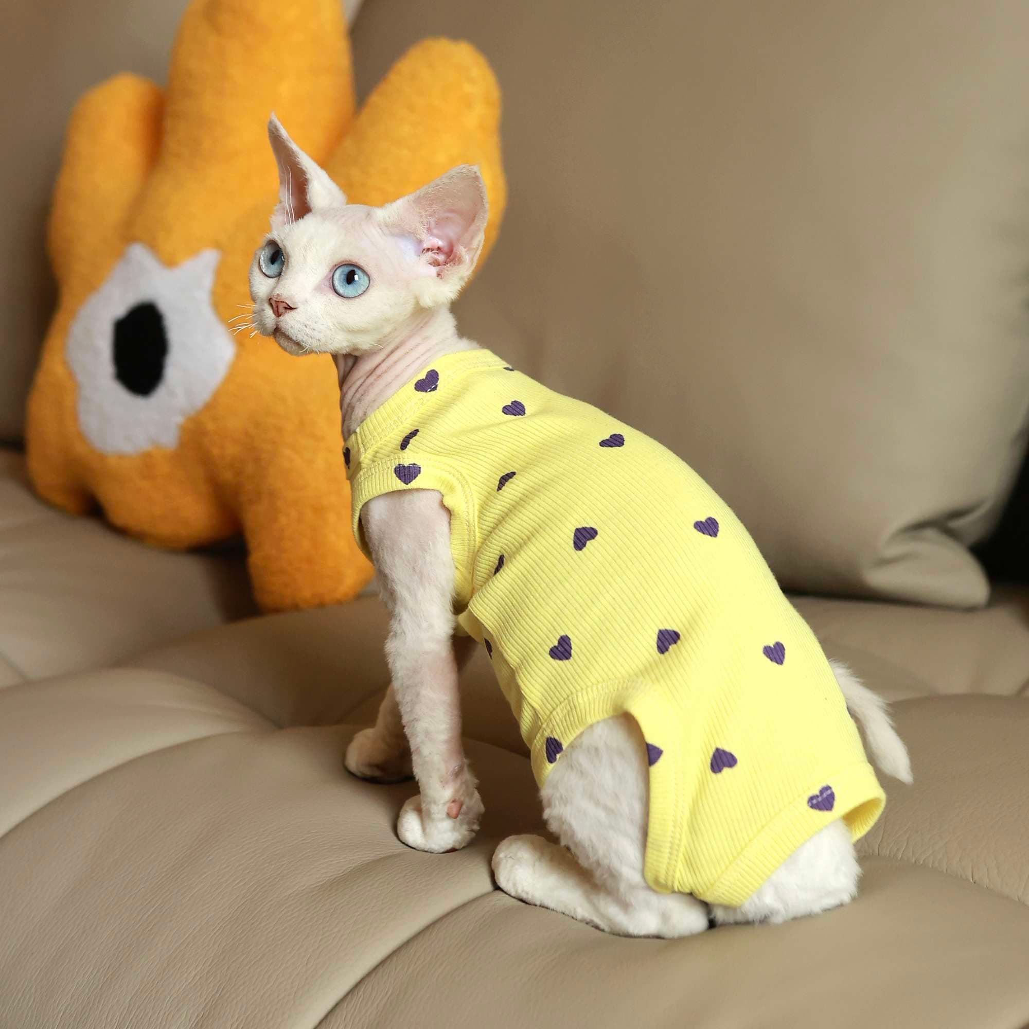 猫服  洋服 | ハートドット柄キャットウェア