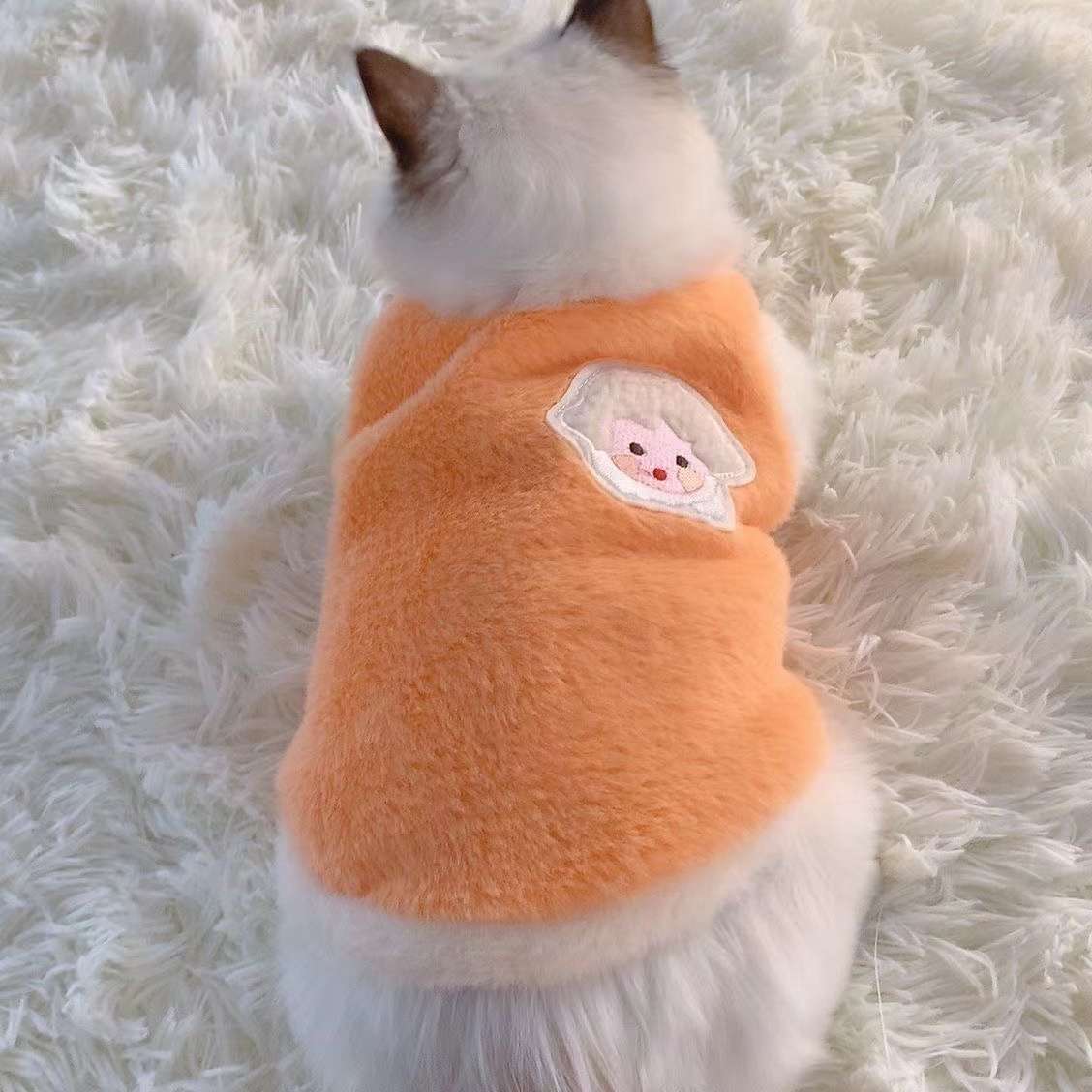 猫服  防寒服 | モフモフ天使のおくるみワンピース