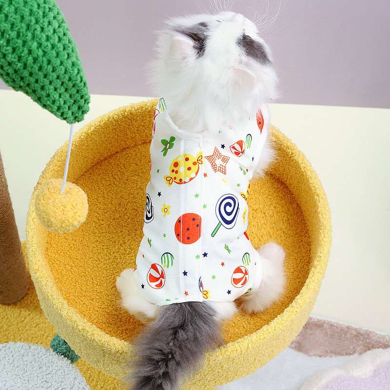 猫服  洋服 | ねこちゃん用フルーツ柄パジャマ