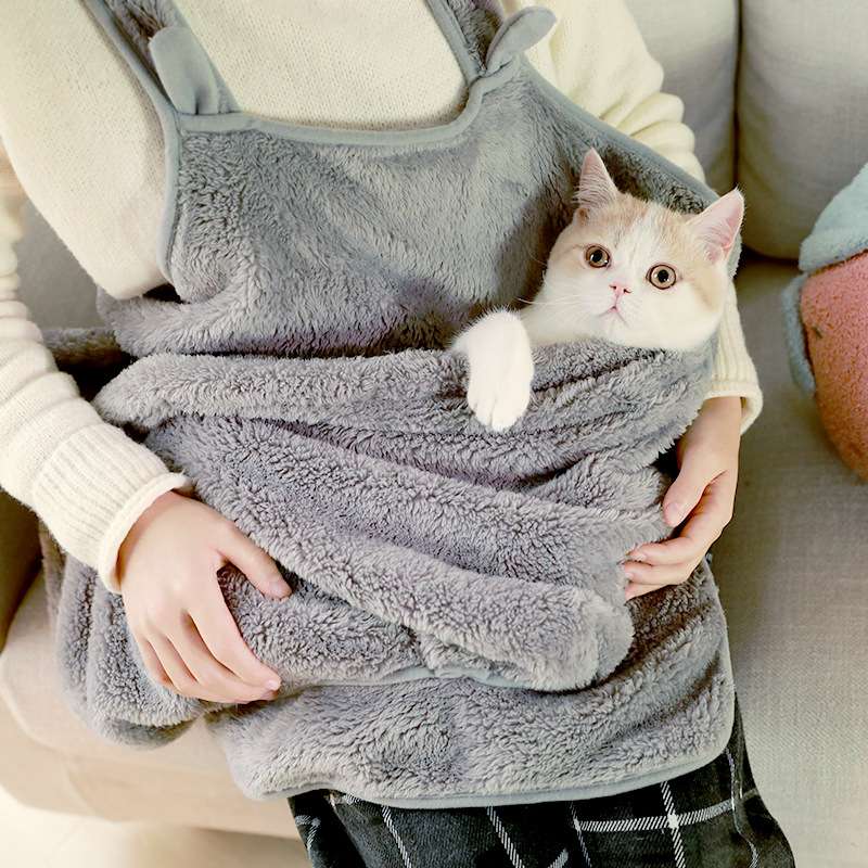 猫服  抱っこ服 | もふもふキャットポーチ 抱っこ楽ちんバッグ