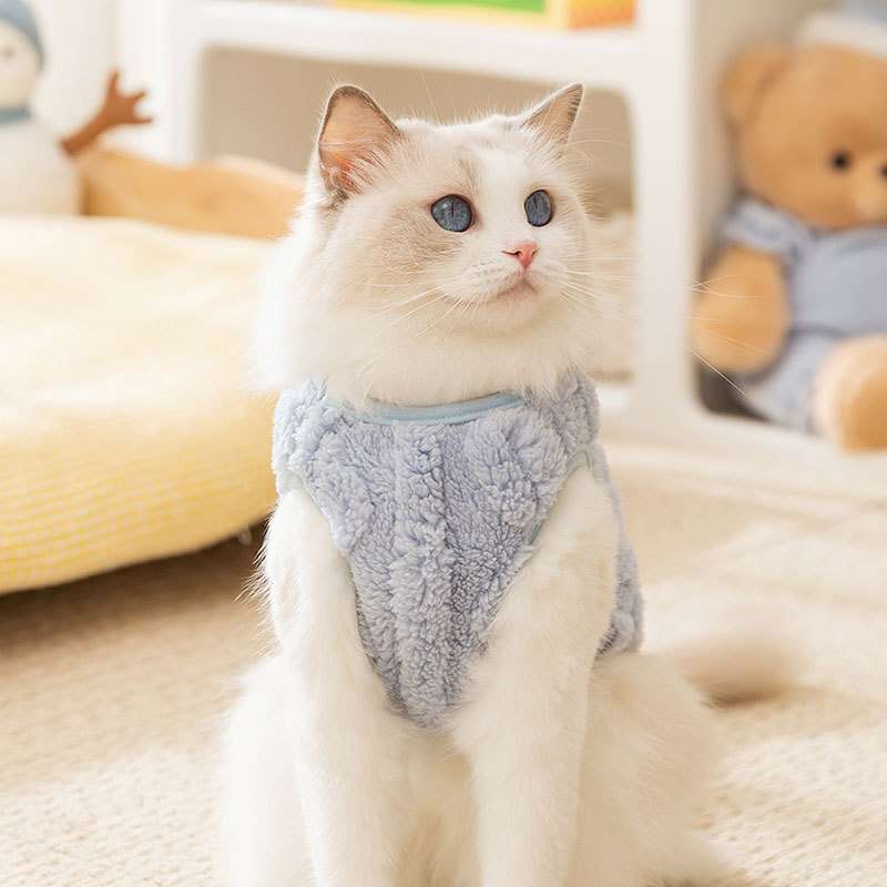 猫服  防寒服 | もこもこ猫ちゃんベスト