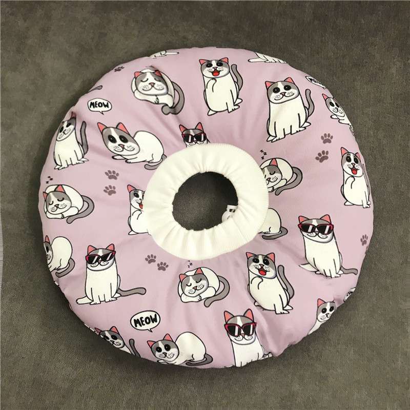 猫服 猫 エリザベスカラー | 猫用かわいいイラスト柄エリザベスカラー