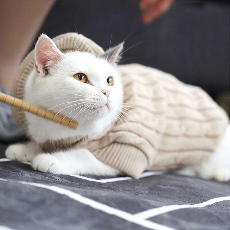 猫服  防寒服 | もこもこ猫ちゃん用ニットセーター