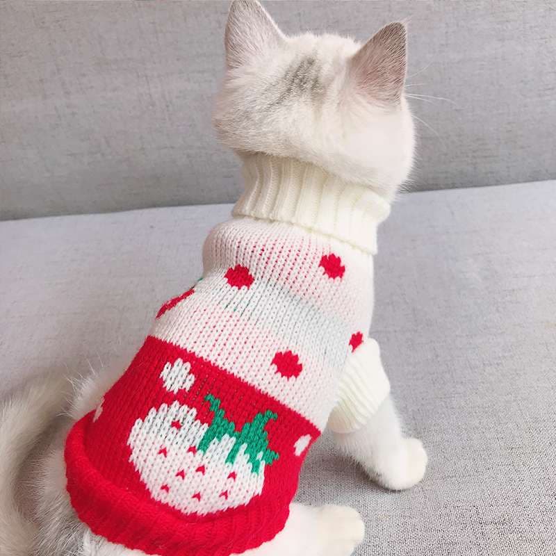 猫服  防寒服 | モコモコ素材のかわいい動物デザイン猫用セーター