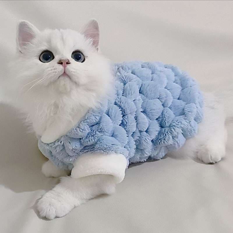 猫服  防寒服 | もこもこ猫ちゃん用あったかベスト