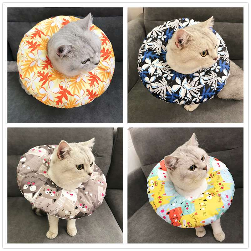 猫服 猫 エリザベスカラー | 猫用かわいいイラスト柄エリザベスカラー