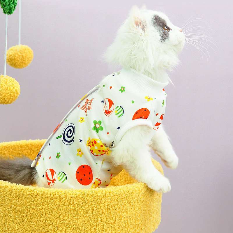 猫服  洋服 | ねこちゃん用フルーツ柄パジャマ