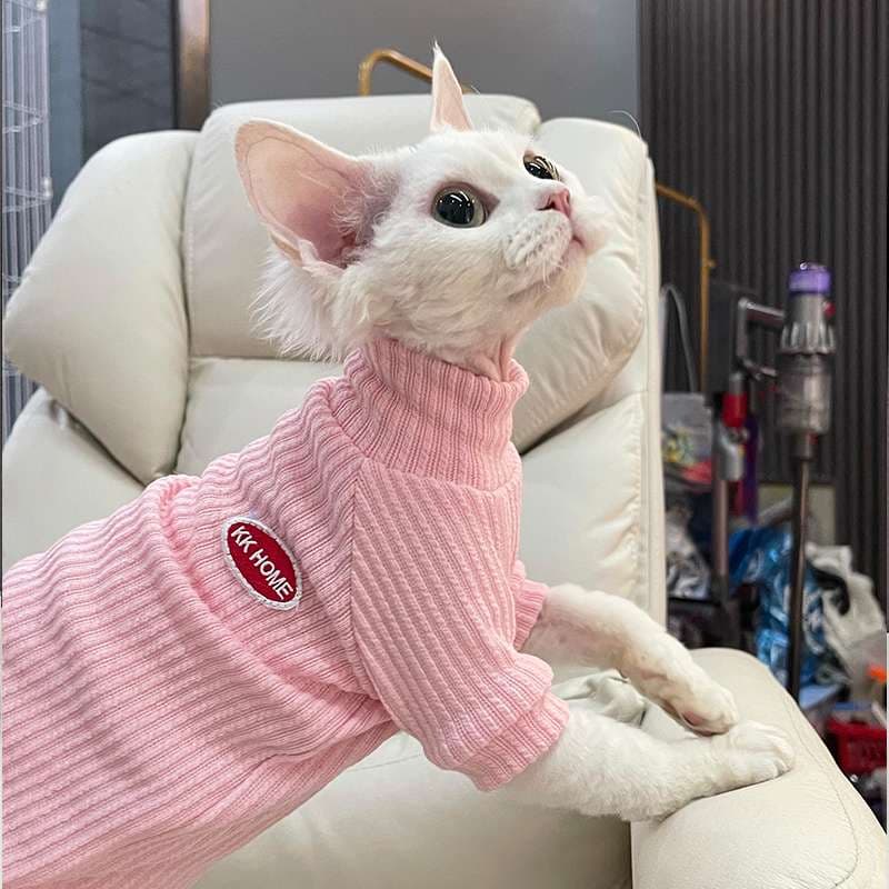 猫服  防寒服 | もこもこタートルネックセーター