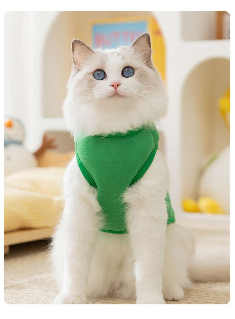 猫服  洋服 | 目玉付きサマーベスト猫用