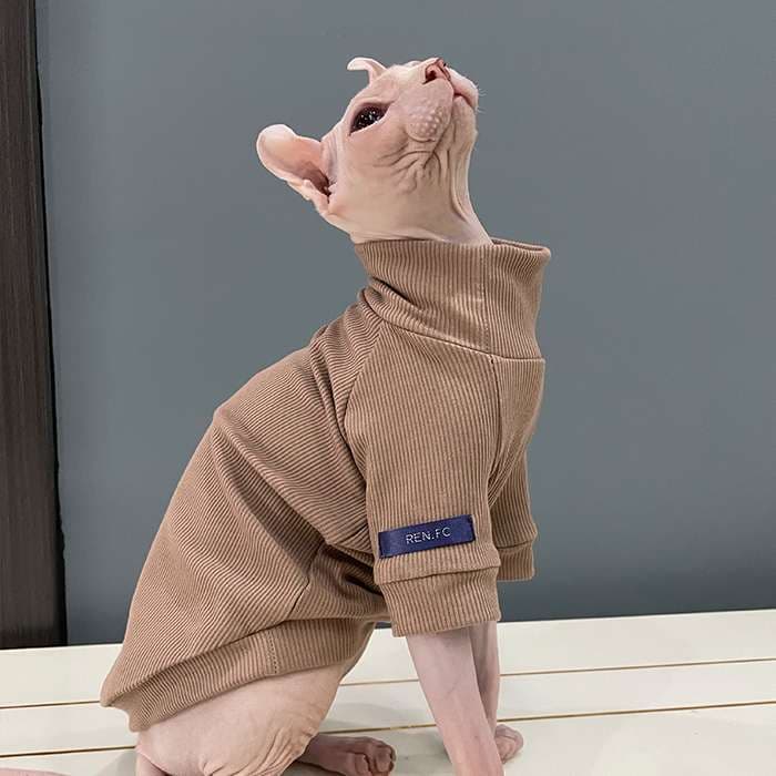 猫服  防寒服 | ふわもこ猫ちゃん用タートルネックセーター